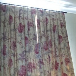 Floral Inverted Pleat Curtains