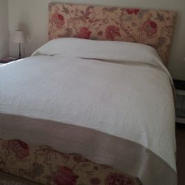 Floral Headboard And Bed Valance