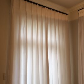 Rod/Track Combo With Pinch Pleated Curtains