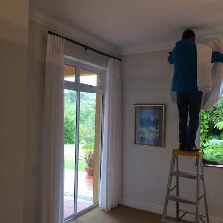 Installing curtains